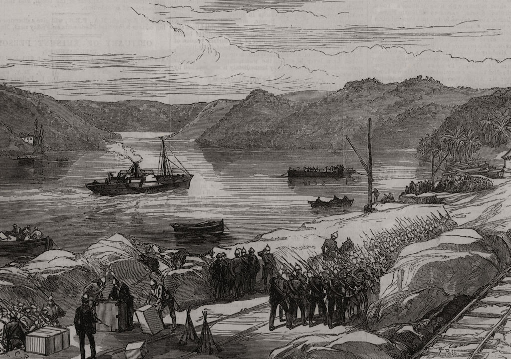 The Kaffir War: landing of troops at East London. South Africa, old print, 1878