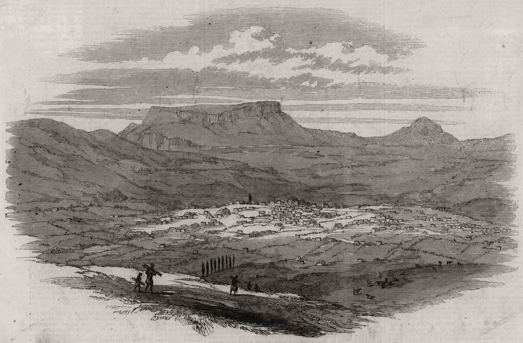 Associate Product Pietermaritzburg, the capital of Natal. South Africa, antique print, 1853