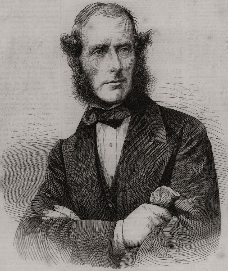 The Hon, Mr. Baron Pigott. Portraits 1863 old antique vintage print picture