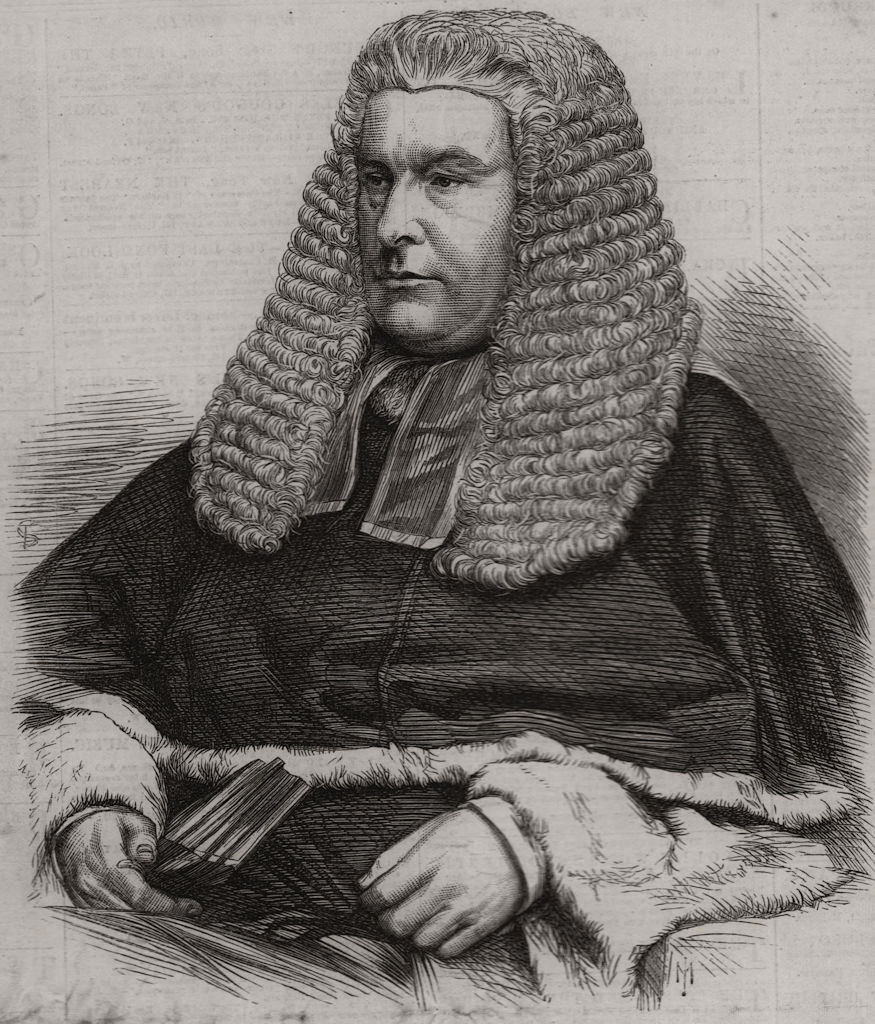 Associate Product Mr. Justice Hannen, the new Judge. Portraits, antique print, 1868