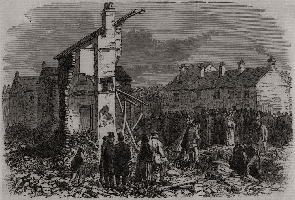 Associate Product The flood at Sheffield: Searching for the dead at Malin Bridge. Yorkshire, 1864