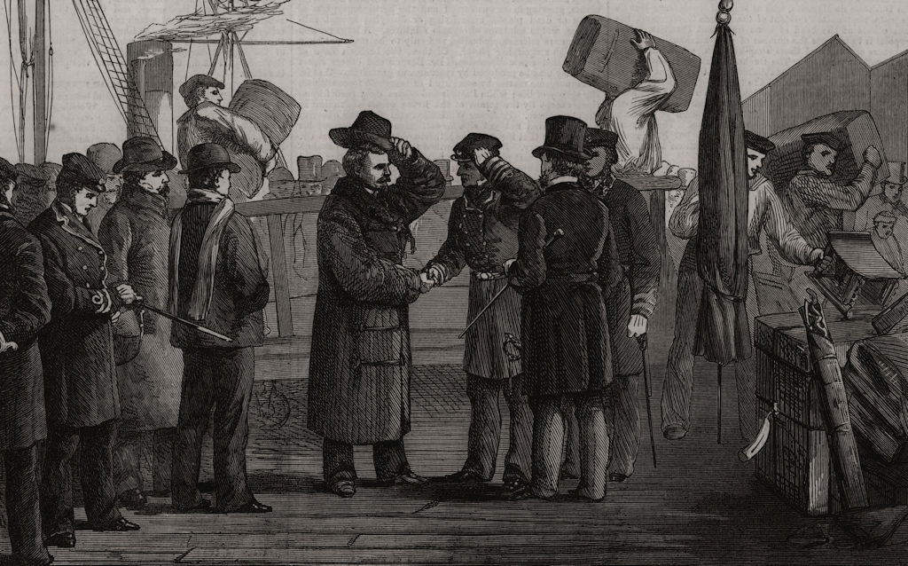 Associate Product Ashanti War: Sir Garnet Wolseley landing home at Portsmouth. Hampshire, 1874