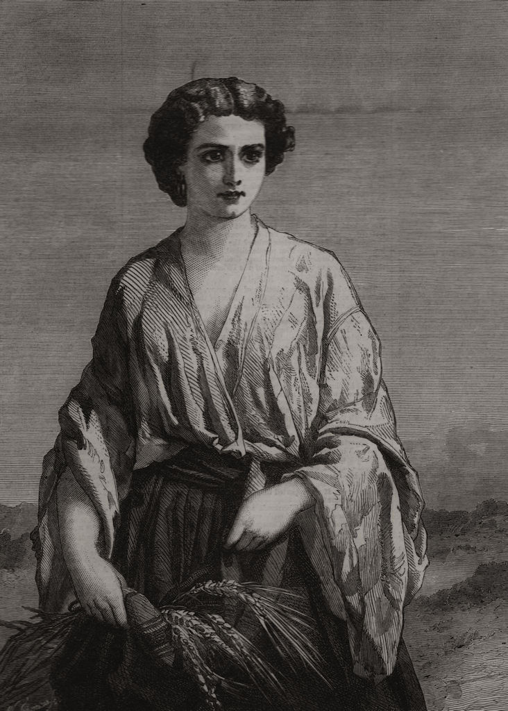 " Ruth ". Portraits 1864 old antique vintage print picture
