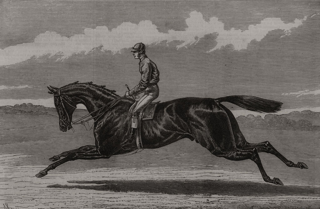 Associate Product Galopin, the winner Of The Derby. Surrey, antique print, 1875
