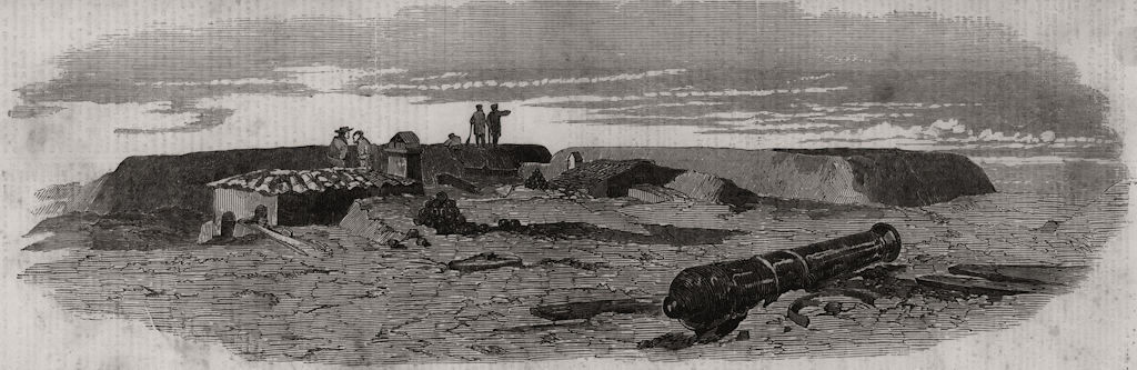 Associate Product Newly constructed ovens for heating shot at Anapa. Russia 1855 old print