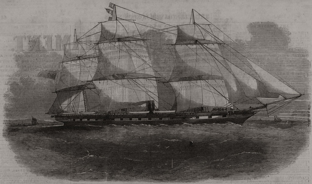 The screw steam-ship " Prince ", wrecked off Balaklava Harbour. Crimea 1854
