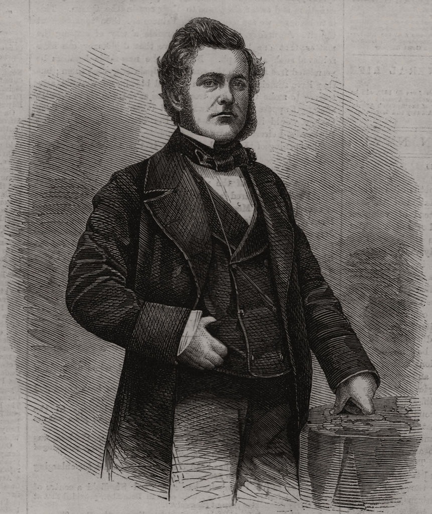 Associate Product John Orel Liver, Esq. M. P. for the Borough of Galway. Ireland, old print, 1860