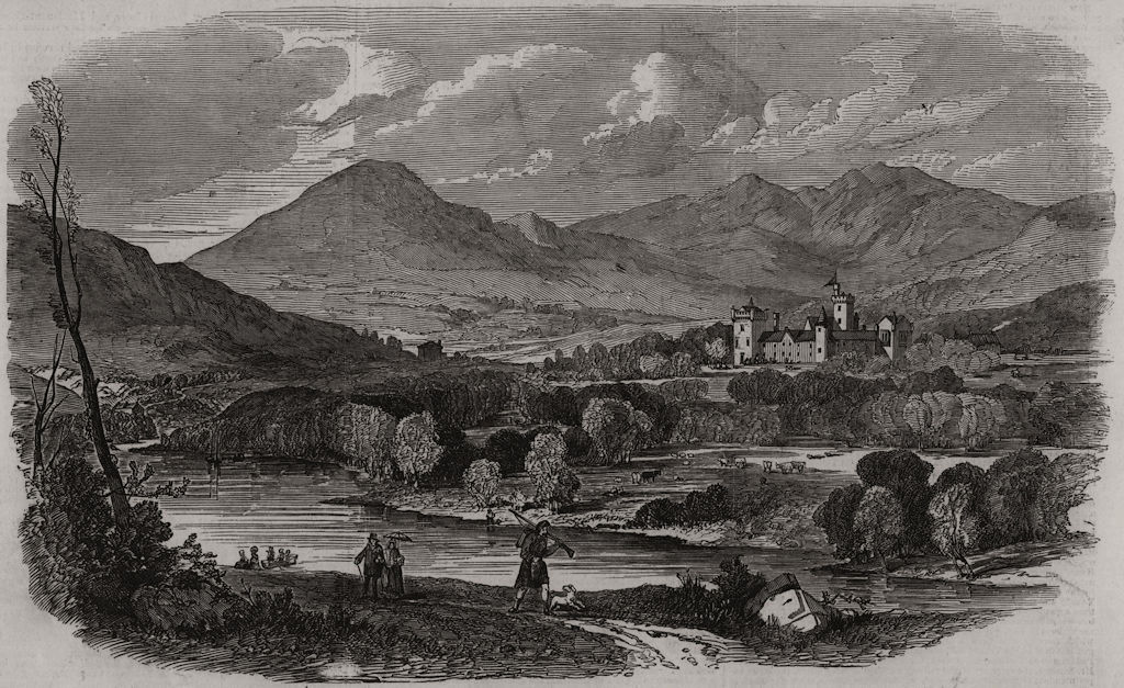 Balmoral Castle, Queen Victoria's residence in the Highlands. Scotland 1848