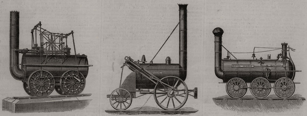 Darlington Railway Jubilee: The Rocket Locomotive Engine; the Royal George 1875