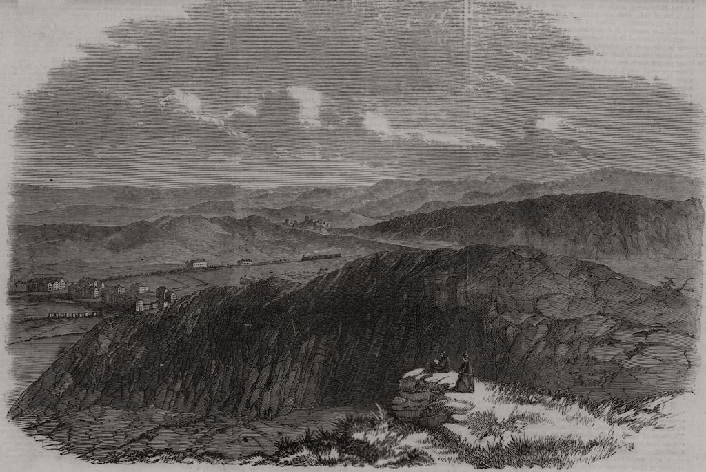 The Llandudno Railway, opened on the 1st last. Wales, antique print, 1868
