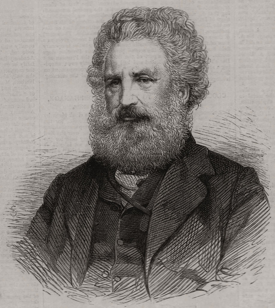 Associate Product Mr E. F. Flower, the Mayor of Stratford-on-Avon. Warwickshire, old print, 1864