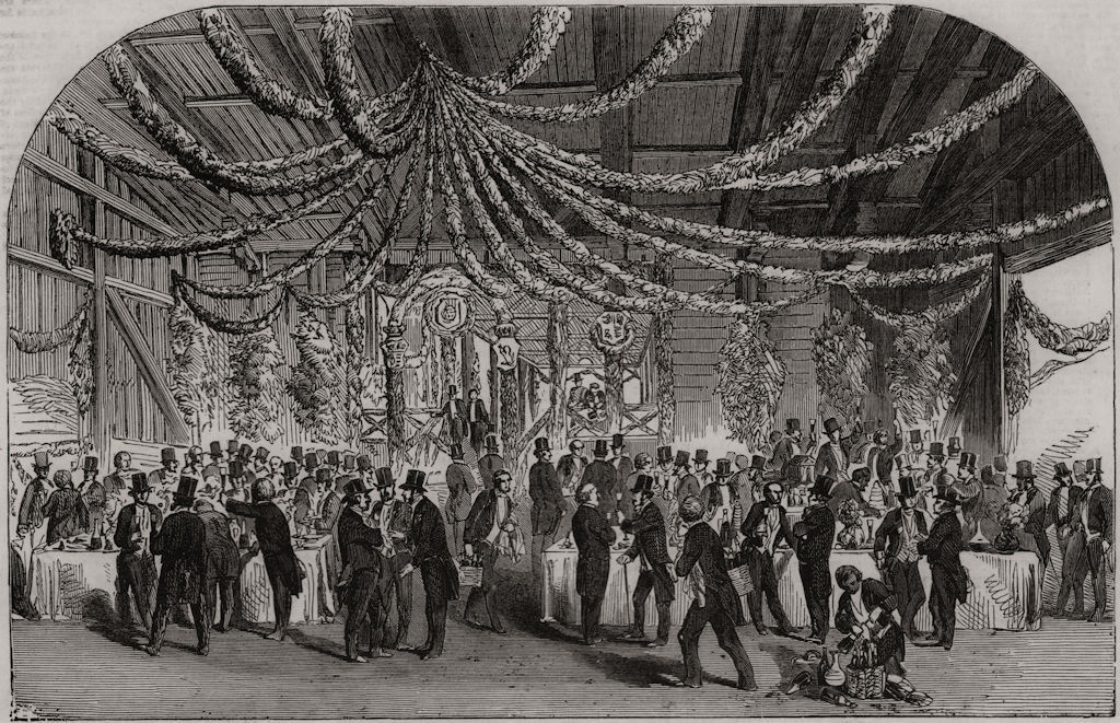 Collation, at the opening of the Norwegian Trunk Railway. Railways 1854 print