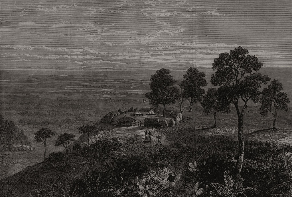 The Livingstone Aid Expedition: Camp at Rehenniko, Makata Swamp. Tanzania 1873