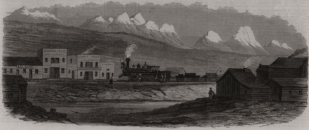 Associate Product Union Pacific Railway: Sherman Station, Wyoming, highest in the World 1869