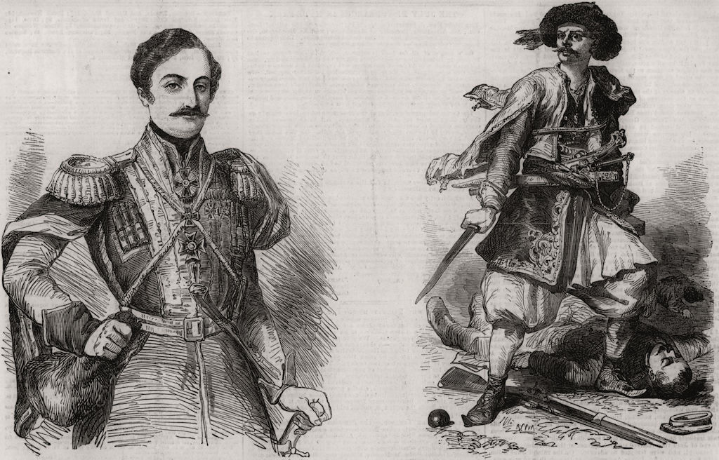 Prince Bebutoff, Russian Commander in Asia; Deli Mustapha, Bashi-Bozouk, 1855