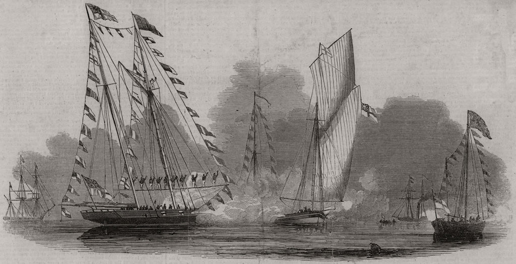 Associate Product Queen Victoria Royal Yacht Squadron Esmeralda Rose Ganymede Lady Jane, 1845