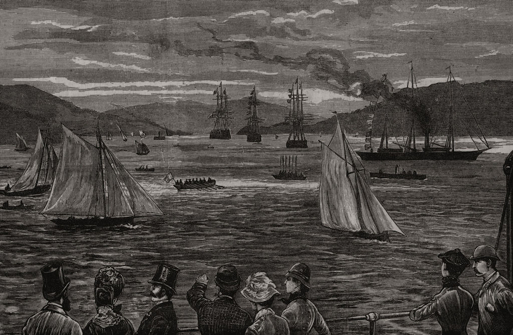 Duke Of Edinburgh's visit to the Clyde training-ship Cumberland. Scotland, 1881