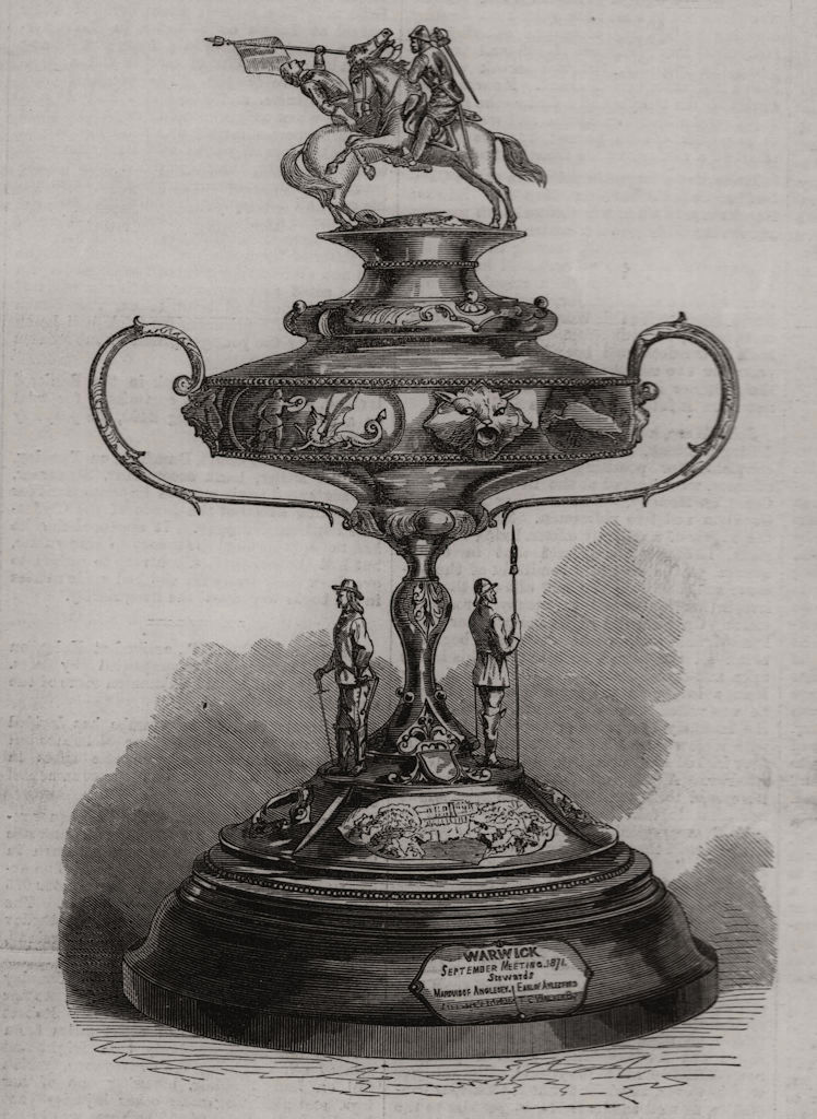 Associate Product The Warwick Race Cup. Warwickshire, antique print, 1871
