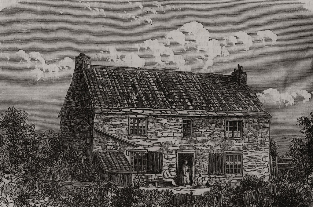 Associate Product Street House, Wylam, the birthplace of George Stephenson. Northumberland 1881