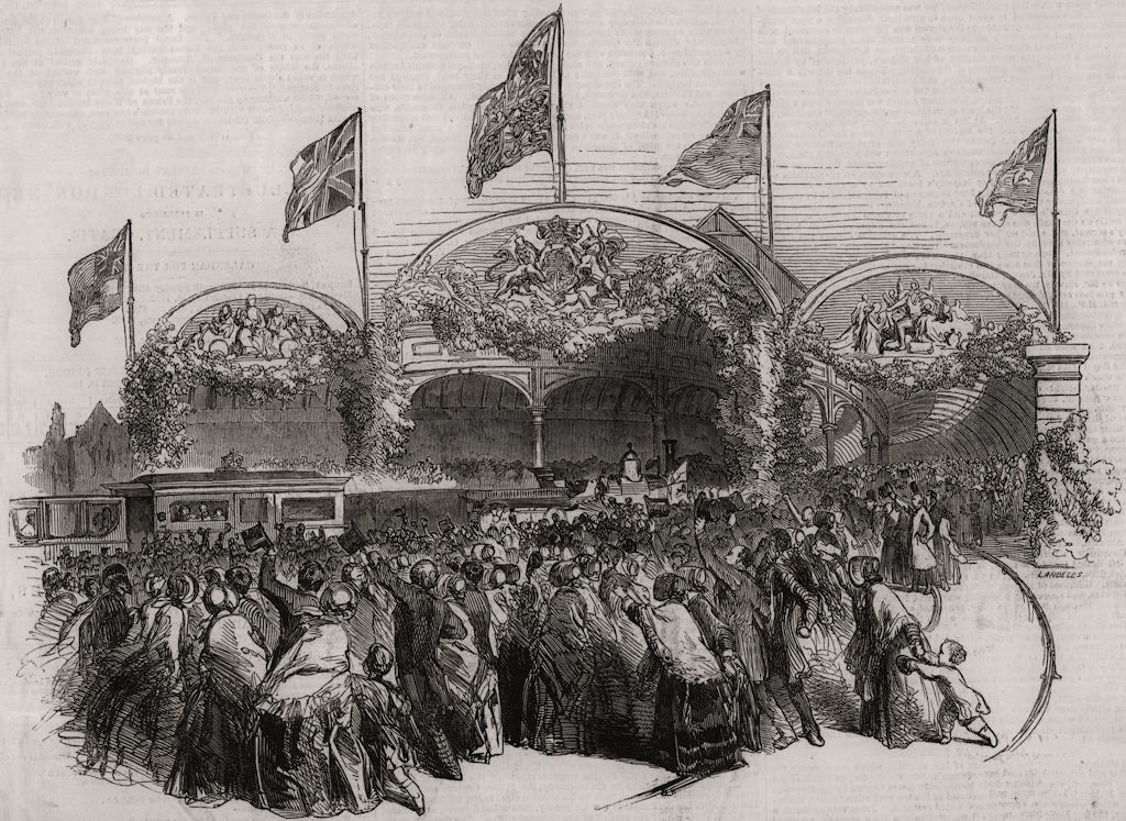 Queen Victoria at the Great Central Railway station, Newcastle-upon-Tyne 1850