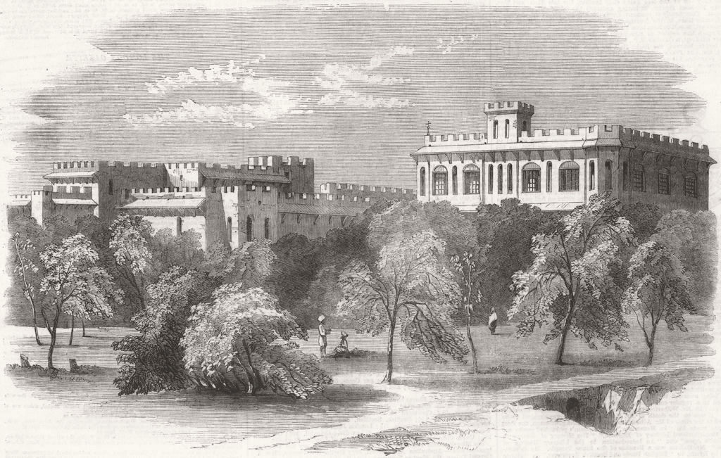 PAKISTAN. Jacobabad, Sindh 1859 old antique vintage print picture