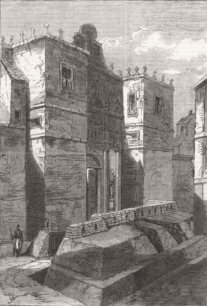 ITALY. Porta Del Popolo 1867 old antique vintage print picture
