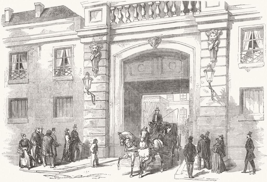 RUSSIA. Russian Ambassador, Kisseleff, leaving Paris 1854 old antique print
