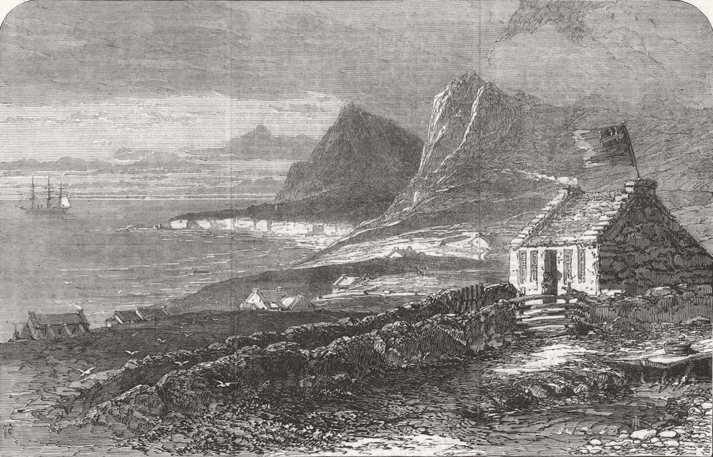 Tristan D'Acunha. South Atlantic 1867 old antique vintage print picture