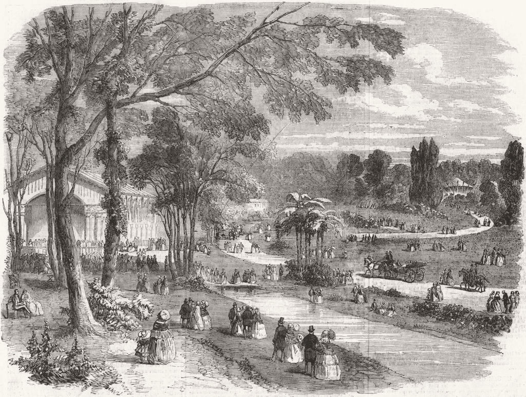 FRANCE. Pre Catalan, Bois De Boulogne, Paris 1856 old antique print picture