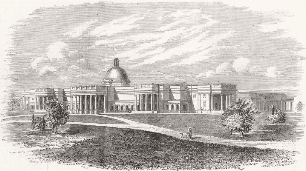 INDIA. Thomason Civil Engineering College, Agra 1857 old antique print picture