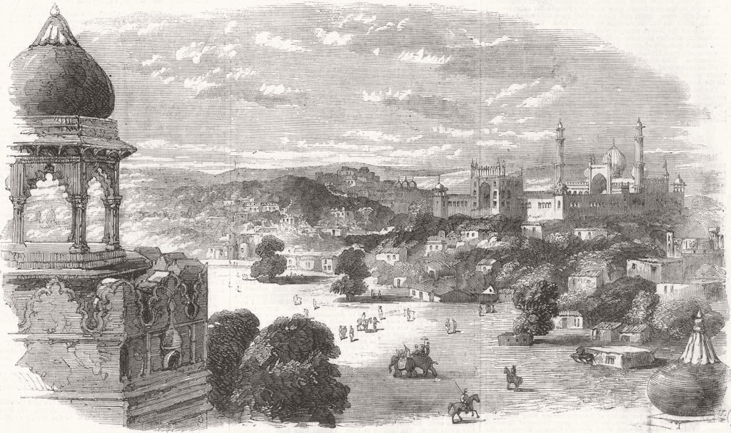 INDIA. City of Delhi 1857 old antique vintage print picture