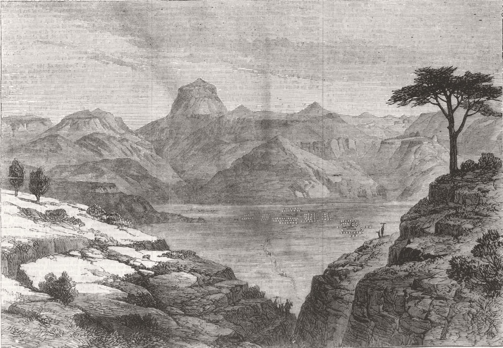ETHIOPIA. Abyssinia Expedition. British Camp, Attala 1868 old antique print