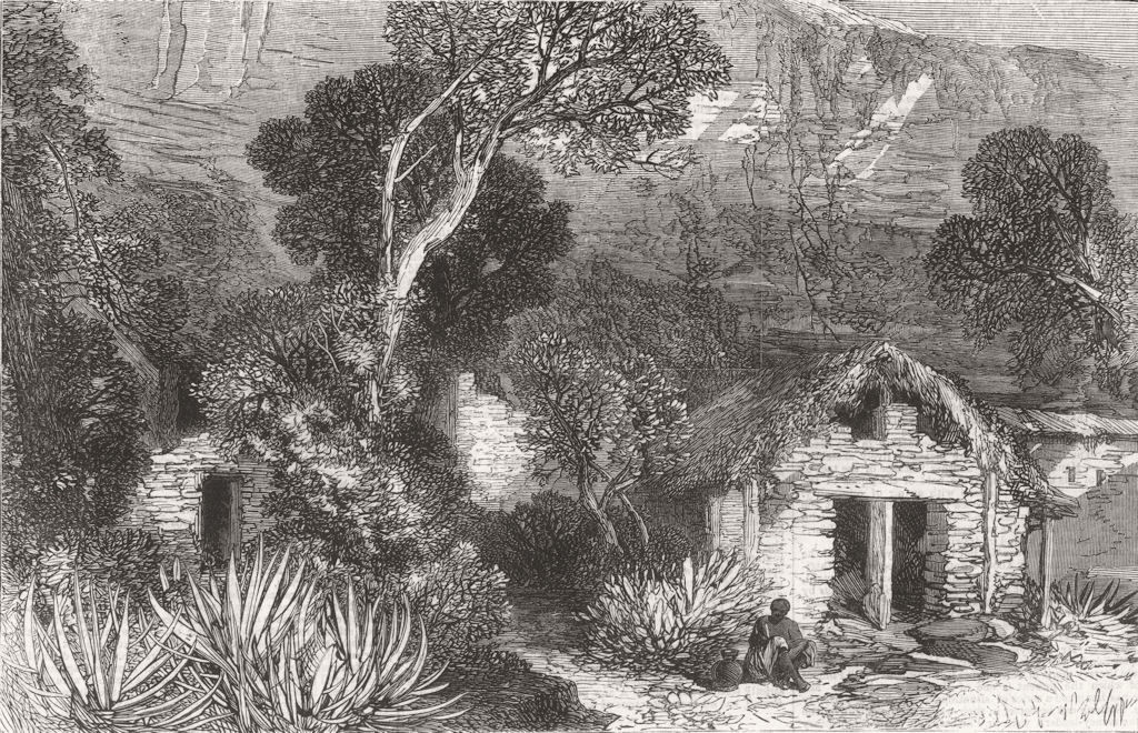 Associate Product ETHIOPIA. Church, Shrine, St Romanus, Babra-kat, Senafe 1868 old antique print
