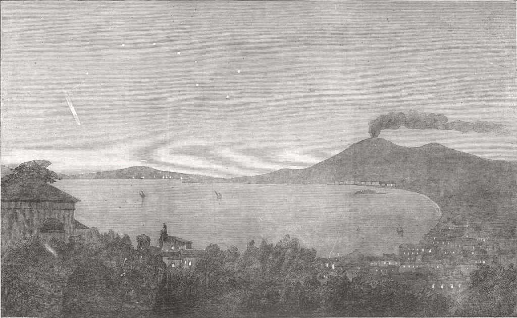 ITALY. Castellamare, Bay of Naples 1853 old antique vintage print picture