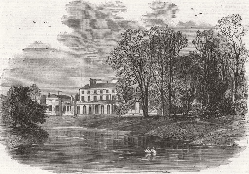 BERKS. Frogmore House, near Windsor Castle 1861 old antique print picture