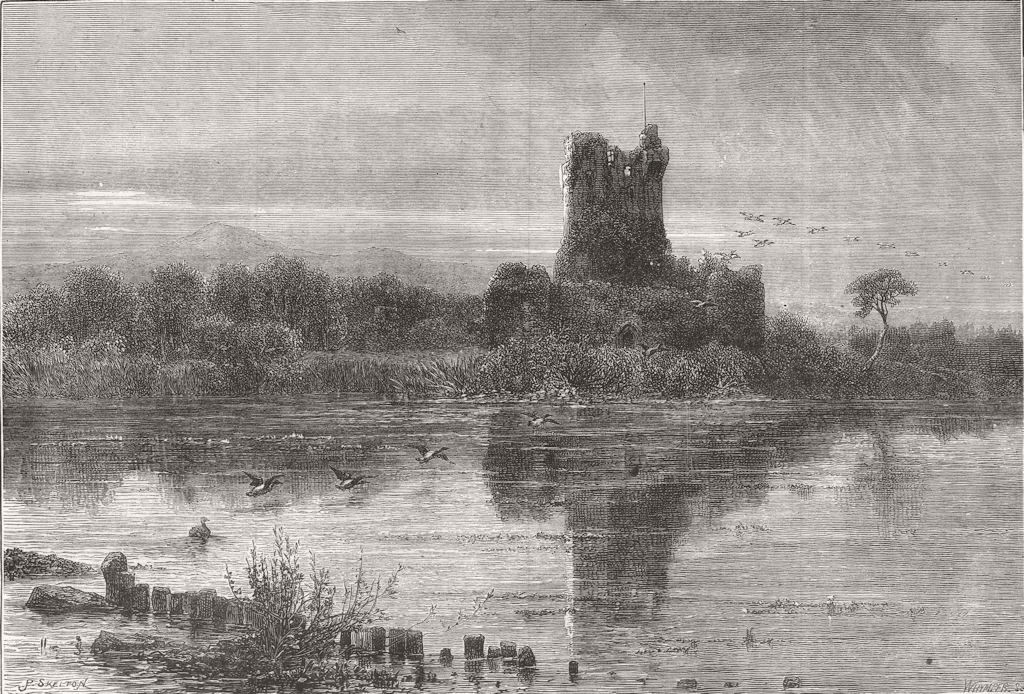 IRELAND. Ross Castle 1876 old antique vintage print picture
