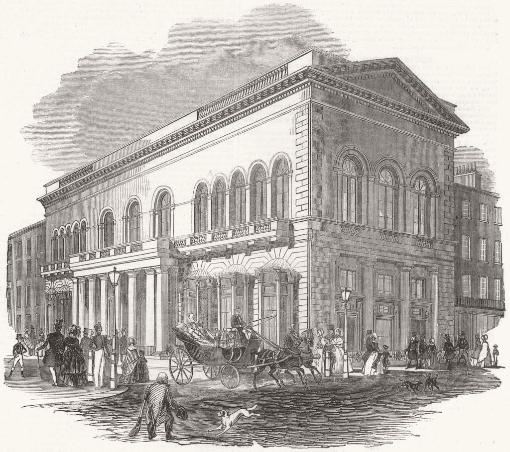 LONDON. St James's Bazaar-Exhibition 1844 old antique vintage print picture