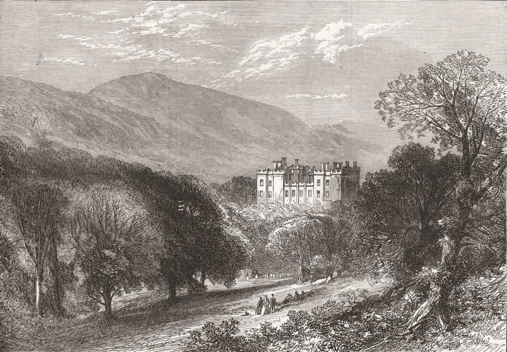 NORTHUMBS. Chillingham Castle 1872 old antique vintage print picture