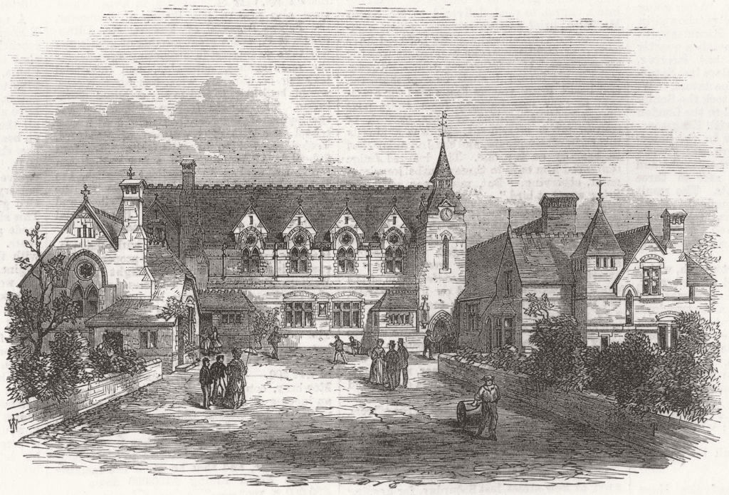 LONDON. St Mary Magdalen National School, Bermondsey 1872 old antique print