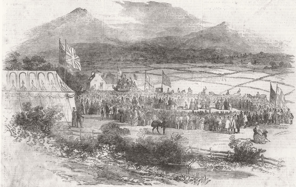 Associate Product SCOTLAND. New railway, at Westhall, Aberdeenshire 1852 old antique print