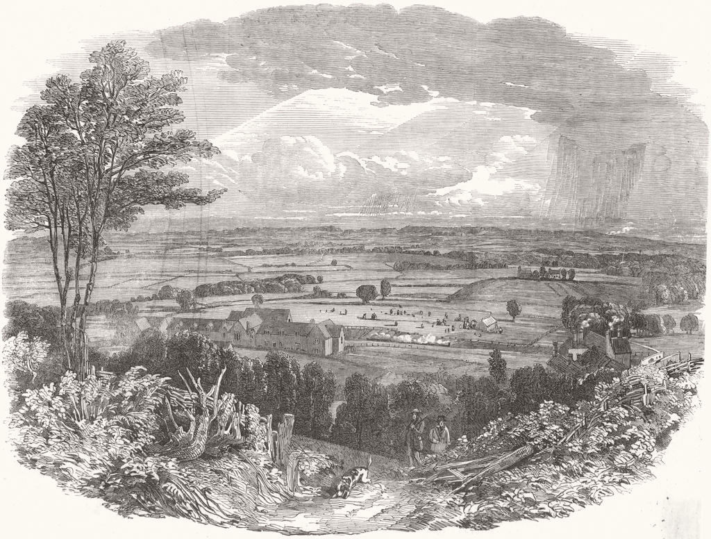 SURREY. Philanthropic Society's Farm, Red Hill 1852 old antique print picture