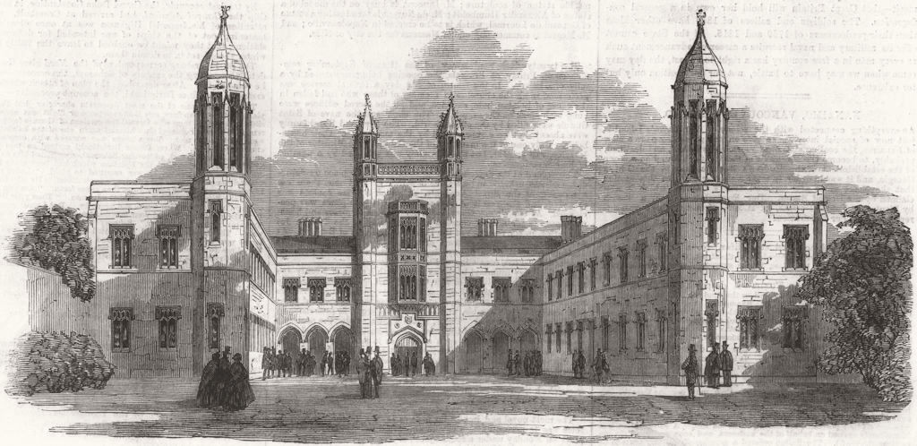 SCOTLAND. British Assn, Marischal College, Aberdeen 1859 old antique print