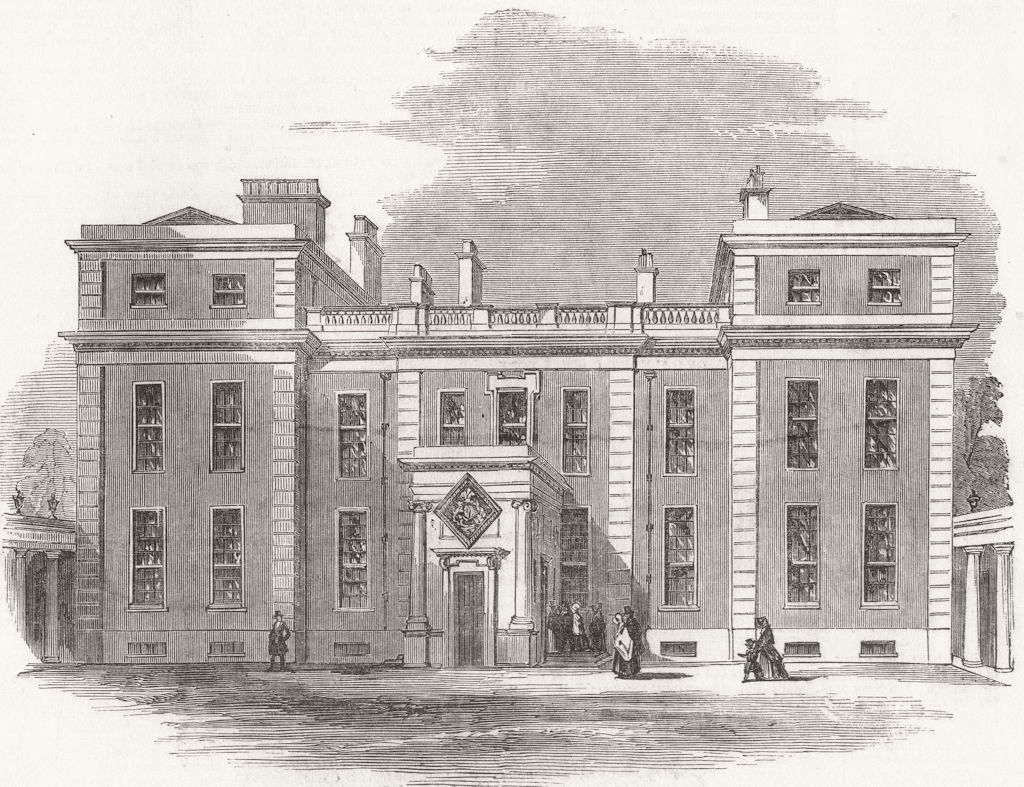 WILTS. Marlborough House, Pall Mall 1850 old antique vintage print picture