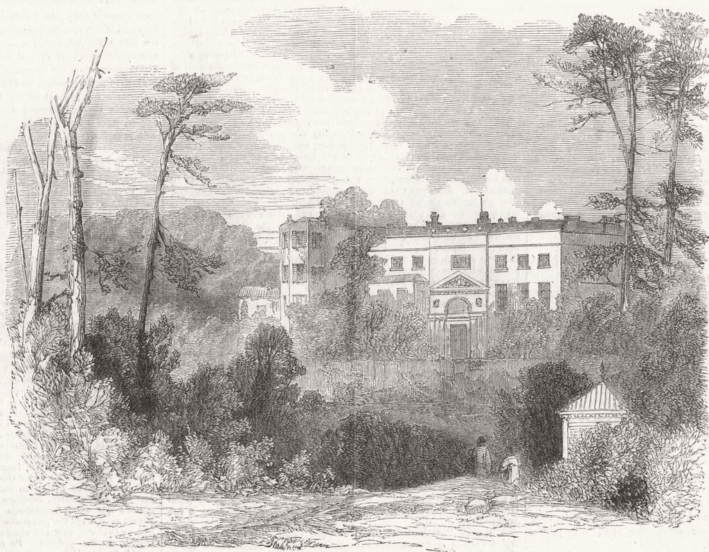 LONDON. Soldiers Infant Home, Roslyn Park, Hampstead 1855 antique print