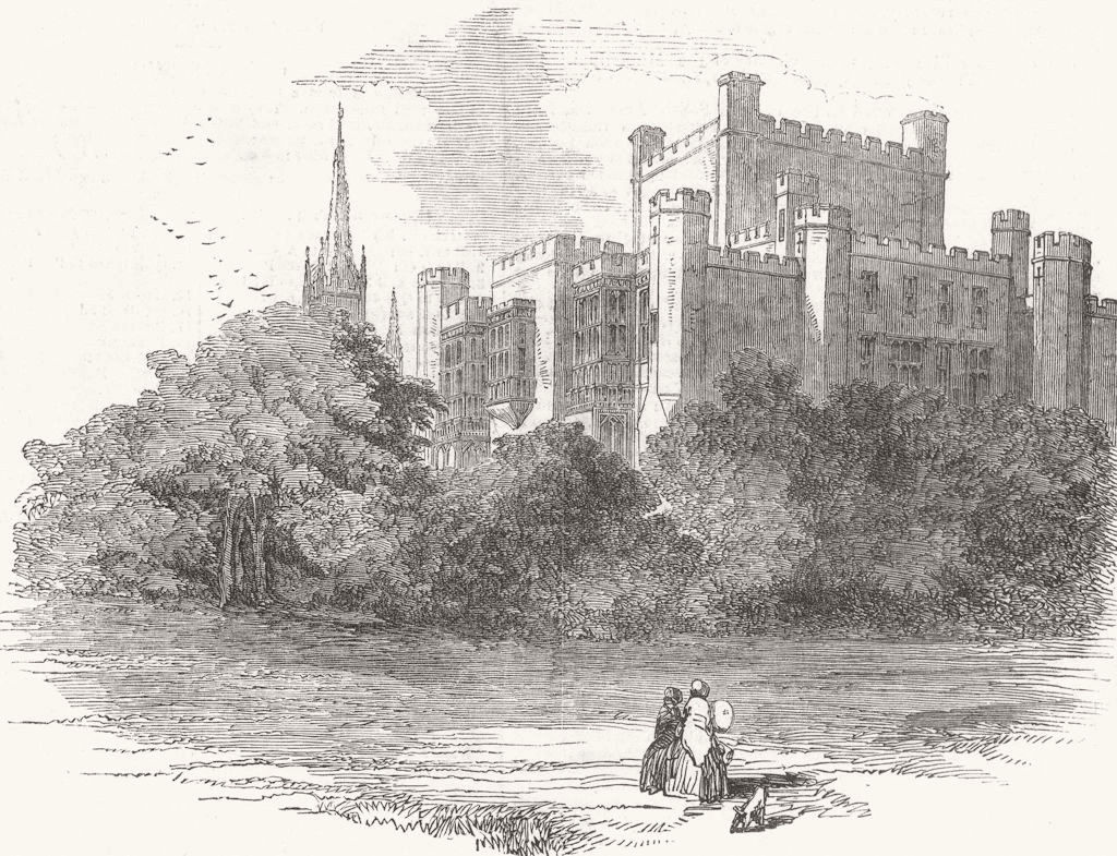 HERTS. Ashridge, seat of Viscount Alford 1851 old antique print picture