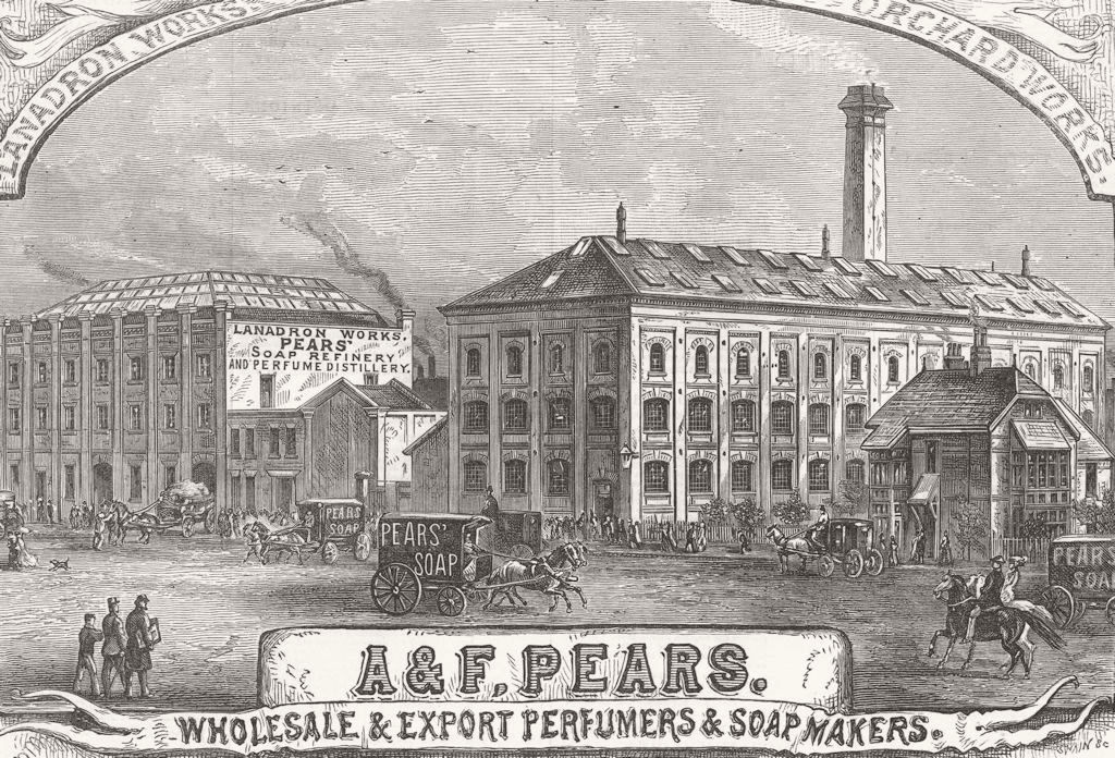 LONDON. Wholesale & export perfumers & soap makers 1882 old antique print