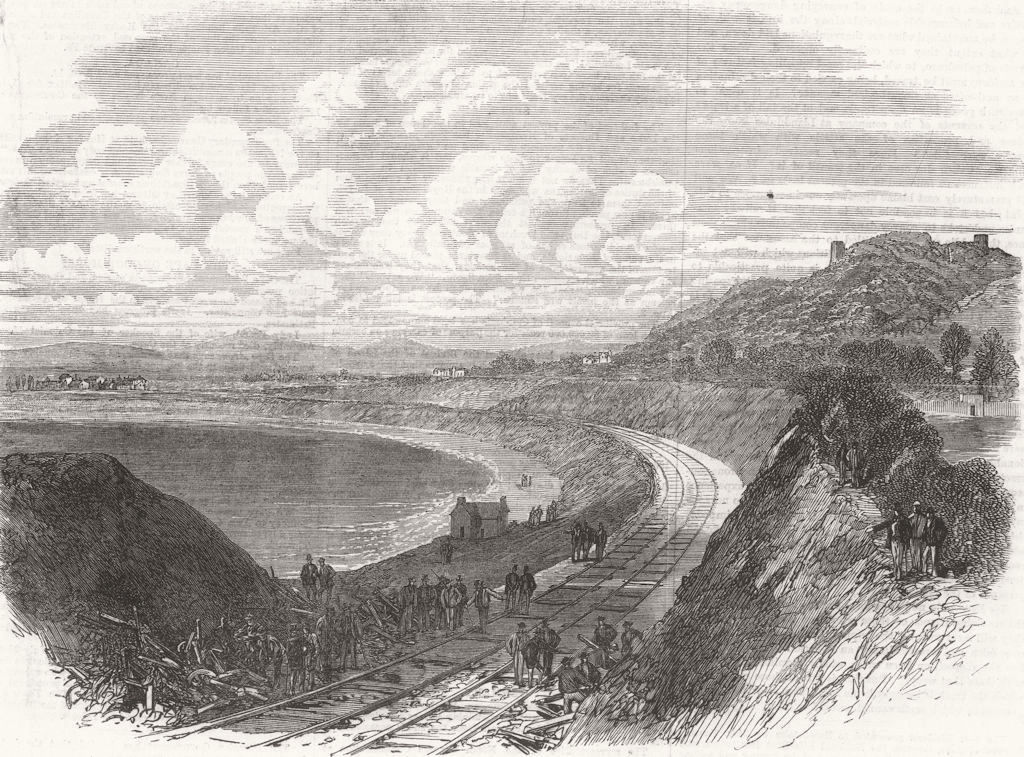 WALES. Railway accident nr Abergele & Llanddulas 1868 old antique print