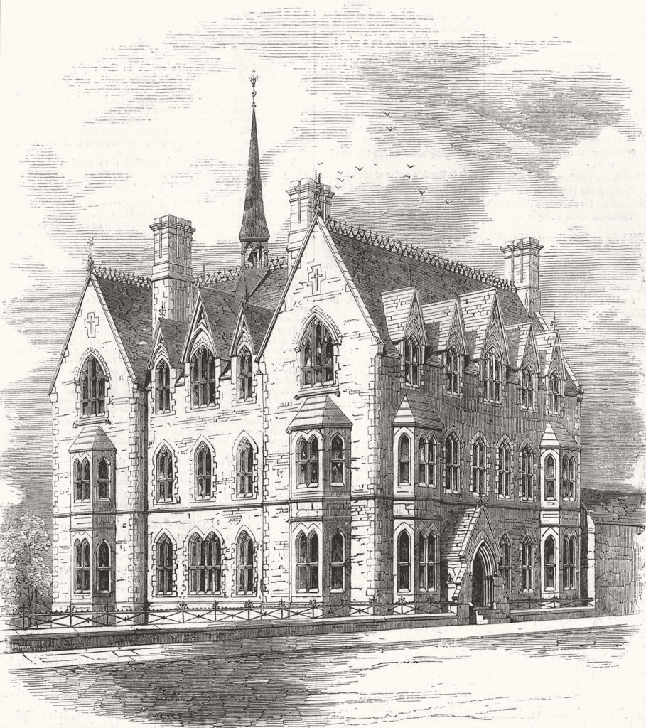 LONDON. Missionaries chieldrens school, Blackheath 1856 old antique print