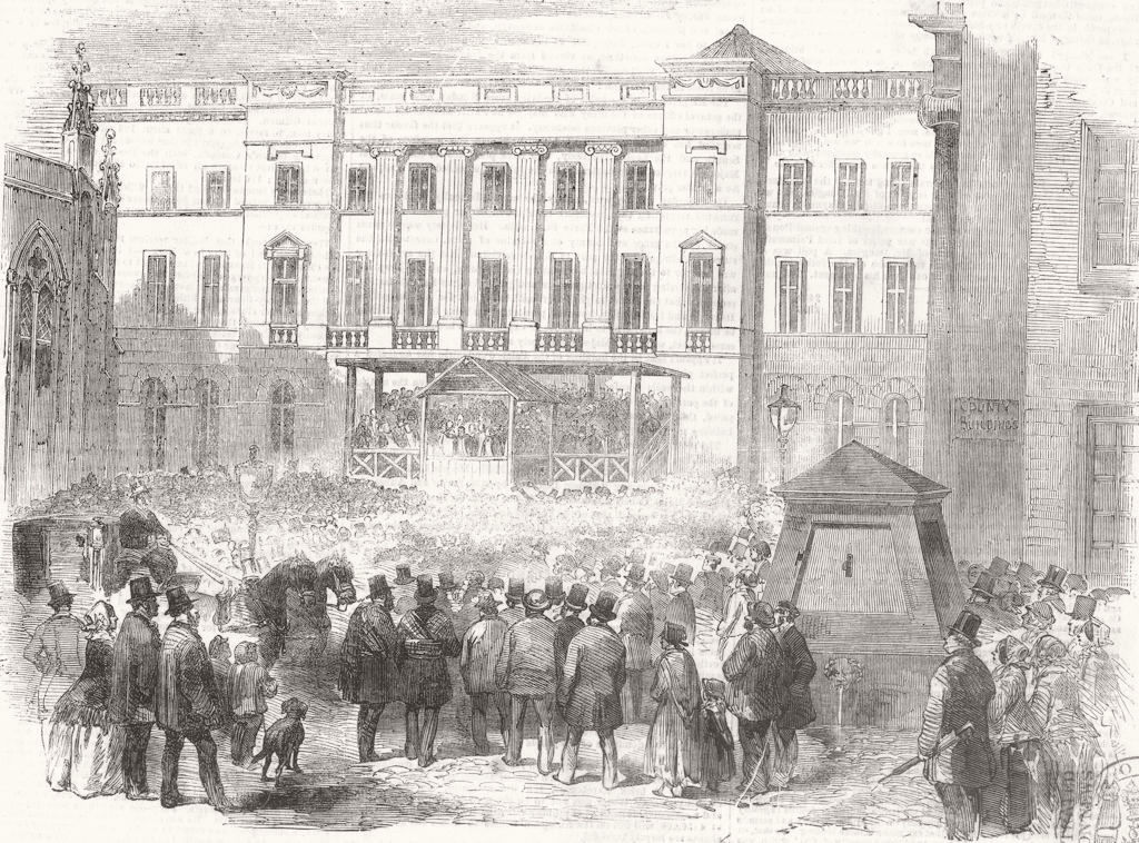 SCOTLAND. The Edinburgh Election 1856 old antique vintage print picture