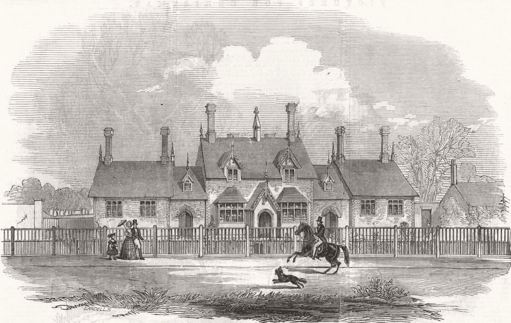 Associate Product BERKS. Her Majesty's Schools, Windsor Great Park 1846 old antique print